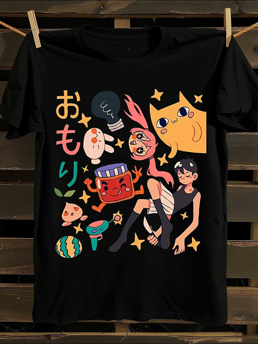 Горячая игра Omori Винтажная футболка в стиле аниме 90-х XXL