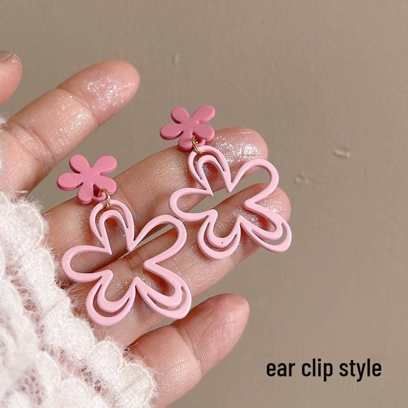 2025 New Retro Hong Kong Style Colorful Earrings: Luxury, High-End Studs, Exaggerated Fashion for Women