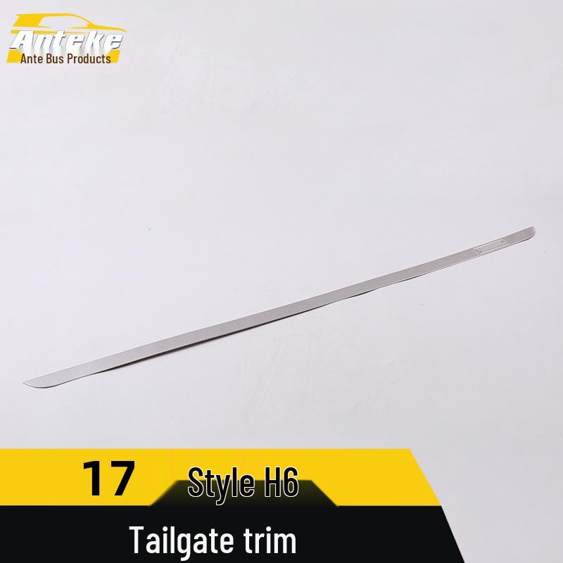 17 H6 Tailgate Trim: Anti-Scratch Decorative Rear Trunk Strip