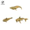 Solid Brass Sea dolphin Small Statue Office Desk Ornaments Decoration Crafts Collection Metal Animal Figurines Miniatures gift
