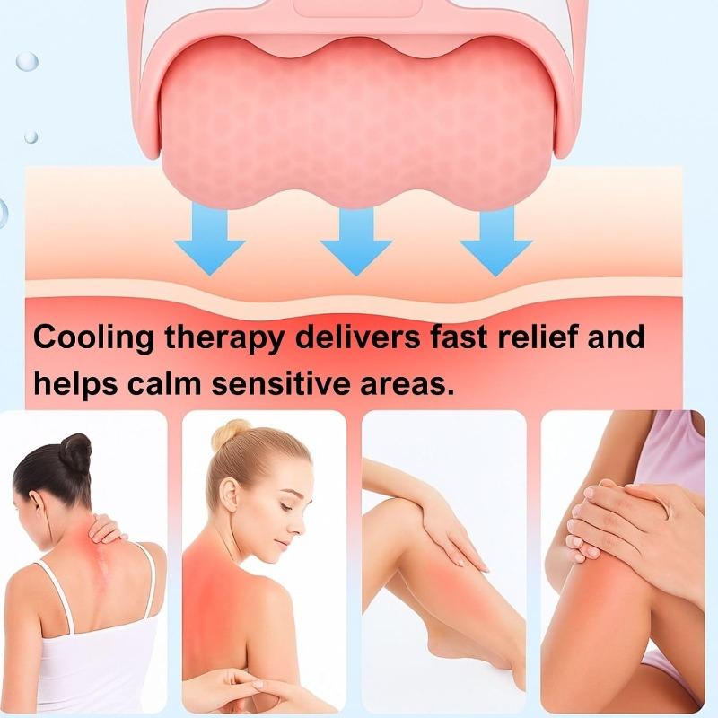 Dual Head Ice Roller for Face Cooling Therapy Facial Massage Tool Skin Tightening Puffiness Relief Home Skincare Device