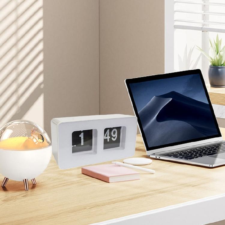 Auto Flipped Clock with Retro Charm and Modern Functionality Battery Operated Desk Clock for Home Office or Hotel Use