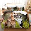Cute Dog Cat 3D Print Bedding Set Comfortable Skin-Friendly Lovey Therapeutic Twin King Duvet Cover Set For Kids Boys Girls Gift