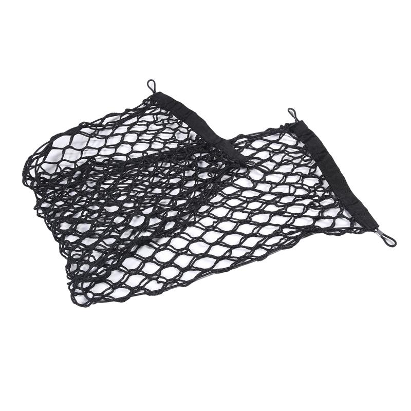 For Mitsubishi Eclipse 2008 High Elastic Double Layer Mesh Black Car Trunk Double Layer Mesh Storage Bag Mesh Car