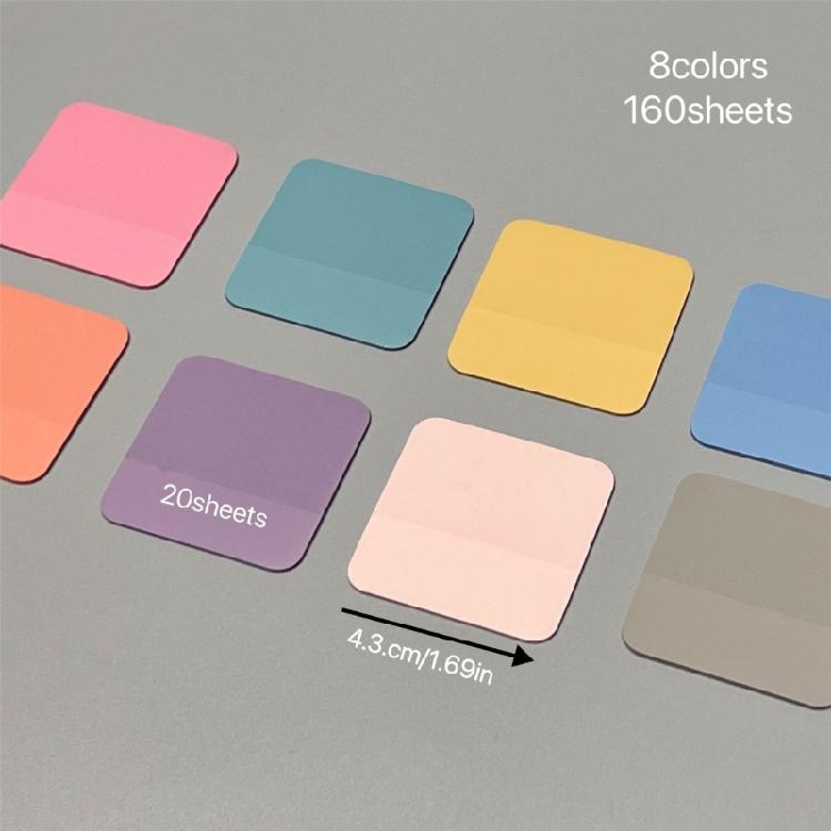 Durability 8 Color Index Tab With Adhesive Backing Portable Classification Sticker for Journals Documents