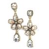 Les Trésors De Lily [M1918] - Golden White 'Scarlett' Designer Earrings