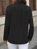 2024 Women's European & American Style Casual Button-Up Solid Color Loose Shirt - Spring/Summer Collection.