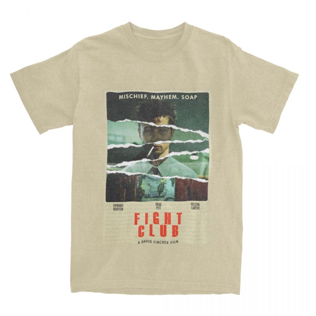 Fight Club Plakát Tričko Oblečení pro Unisex Ženy Čistá Bavlna Ležérní Klasické Filmové Tričko S Krátkým Rukávem Oblečení Nápad na Dárek