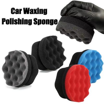Car Wax Polishing Sponge Hexagonal Grip Applicator Hand Tire Wax Sponge High Density Foam Sponge Auto Waxing Accessories-S L