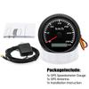 7 Farben LED-Hintergrundbeleuchtung 30 km/h Boot Auto Motorrad 85 mm GPS-Tachometeranzeige Wasserdichte Geschwindigkeitsanzeige mit GPS-Antenne 9-32 V