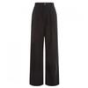 Shop   Women Back Elastic Waist Wide Pants Corduroy Black Pic Wpt 12165