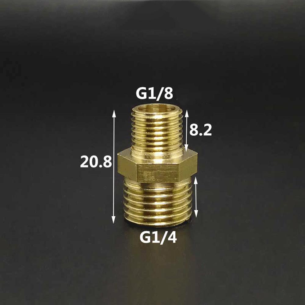 Brass Pipe Hex Nipple Fitting Quick Coupler Adapter 1/8 1/4 3/8 1/2 BSP Male To Male Thread Reducer Water Oil Gas Connector
