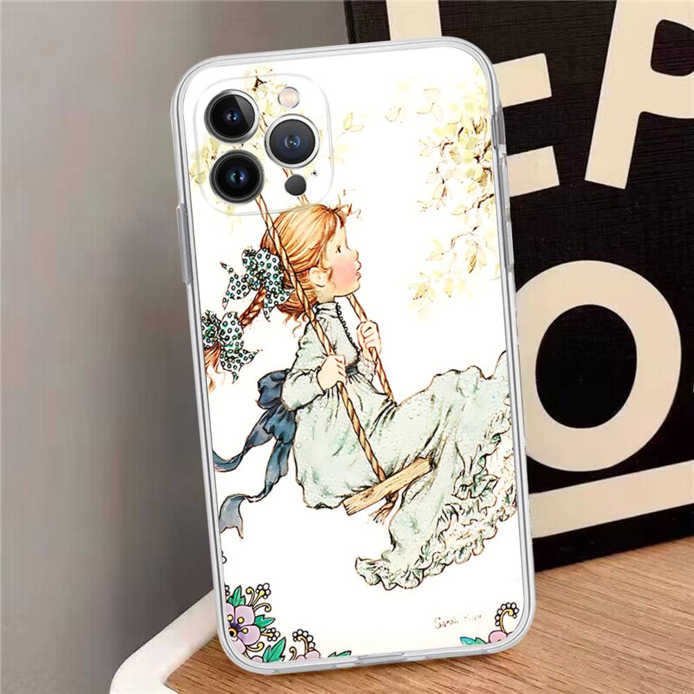 S-Sarah K-Kay Girls Cute Phone Case For IPhone 16 15 14 11 12 13 Mini Pro XS Max Cover 6 7 8 Plus X Funda Shell