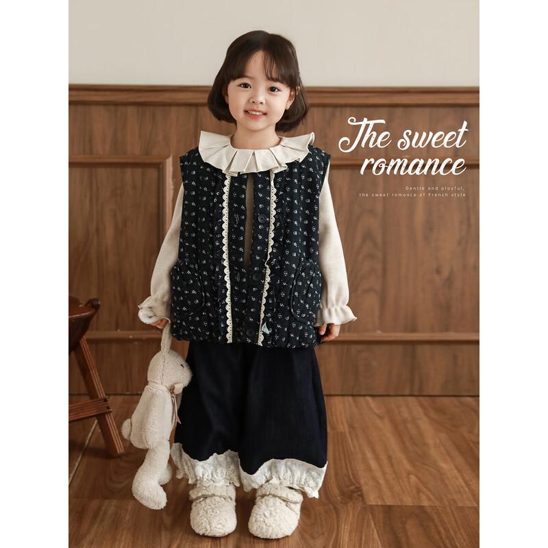 Youyou Girls' Forest Floral Sleeveless Quilted Vest