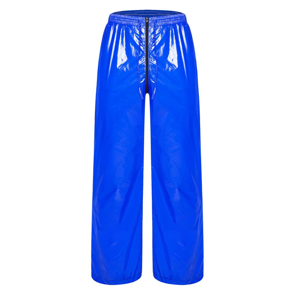 Men‘s Athletic Waterproof Pants S-3XL with Zipper Fly and Reflective Stripes Elastic Waist Straight Leg for Outdoor Sports