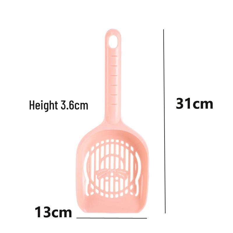 Long Handle Cat Litter Scoop with Fine Holes - Easy to Clean and Perfect for Pet Waste Management