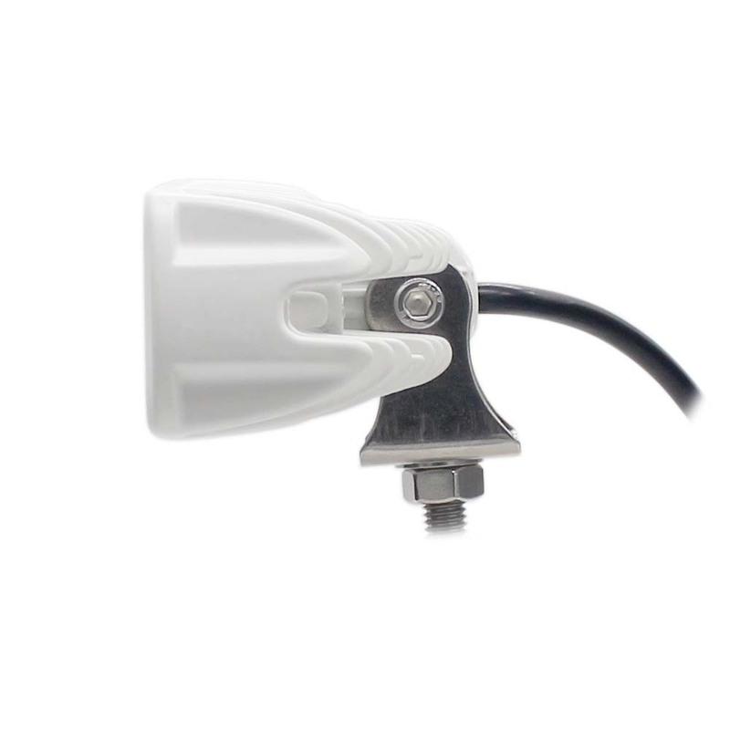LED Work Light Marine, 18W Dual Color White Blue, 316 Stainless Steel Brackets, Boat Searchlight, for Yacht Truck Offroad, 12V