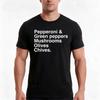 Pepperoni And Green Peppers Tshirt Summer Casual Cotton Tee Oversized Streetwear Tops Vintage Graphic Print 100 Cotton