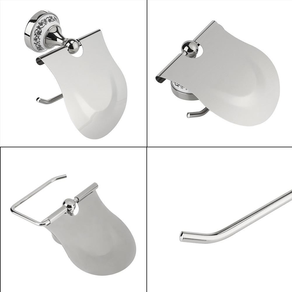 1PC Polished Bathroom Toilet Roll Paper Holder Rack Wall Mounted Tissue Cover Gold