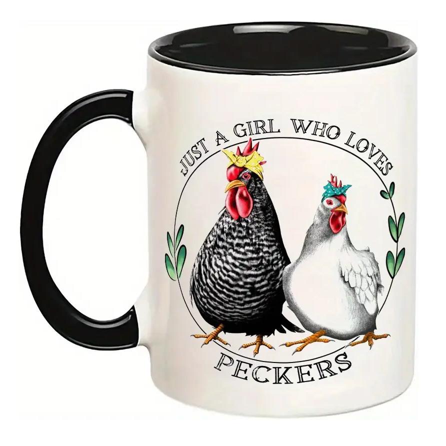 

I May Look Calm But In My Head I Ve Pecked Chicken Ceramic Coffee Mark Mug 301-400ml червоний