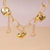 Coola Kärlekshjärta Hängen Halsband Guld Färg Chokers Halsband Kedja för Kvinnor Flickor Handgjorda Fest Smycken Gåvor