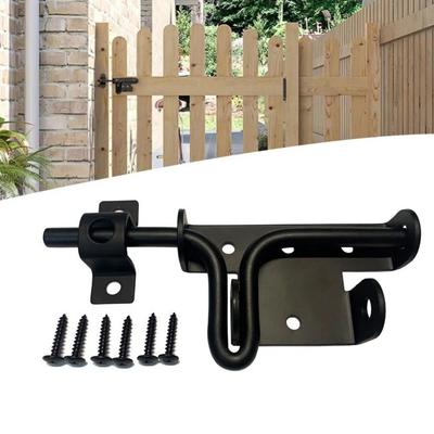 Heavy Duty Door Slide Bolt Lock Black Iron Bolt Sliding Lock Door Lock  Outdoor Doors
