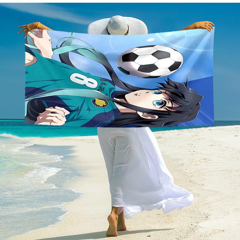 1pc Soccer Dream Journey Cartoon Quick Dry Microfiber Bath Towel for Swimming Surfing Camping Unisex Holiday. SJT72012