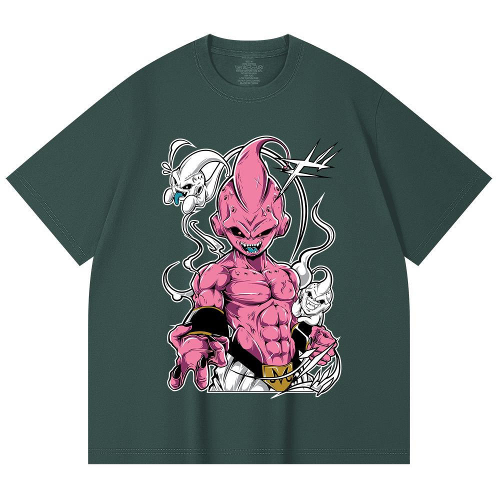 230 Gsm 100% Cotton Dragon Ball V12 Majin Buu Print Unisex Heavy Cotton T Shirt