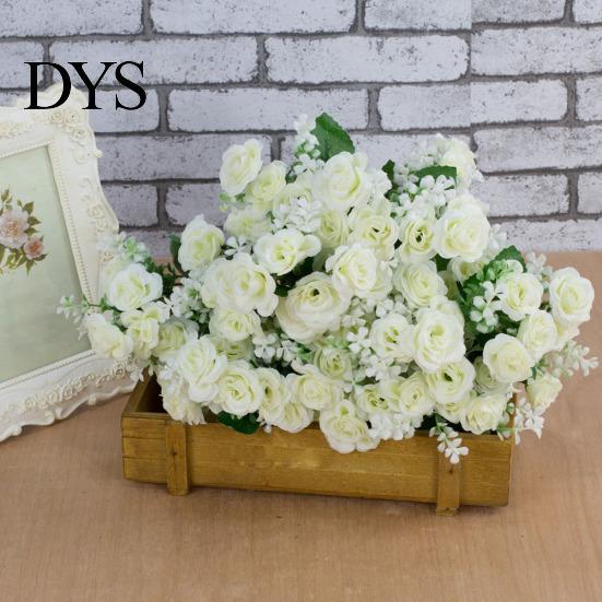 Ornamental 1 Bouquet Simulation Rose No Watering Vivid Bright Color Artificial Flowers Home Beautification
