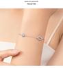 S925 Sterling Silver Blue Eyes Diamond Bracelet - Women's Korean Style, Versatile, Cute Gourd Design