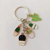 Cactus Cartoon Keychain Alloy Pendant - Fashion Plant Ornament