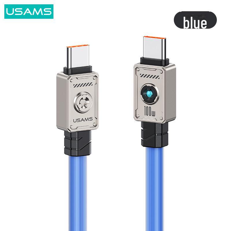 USAMS PD100W Super Fast Charging Type-C Cable for Apple 15 & Huawei