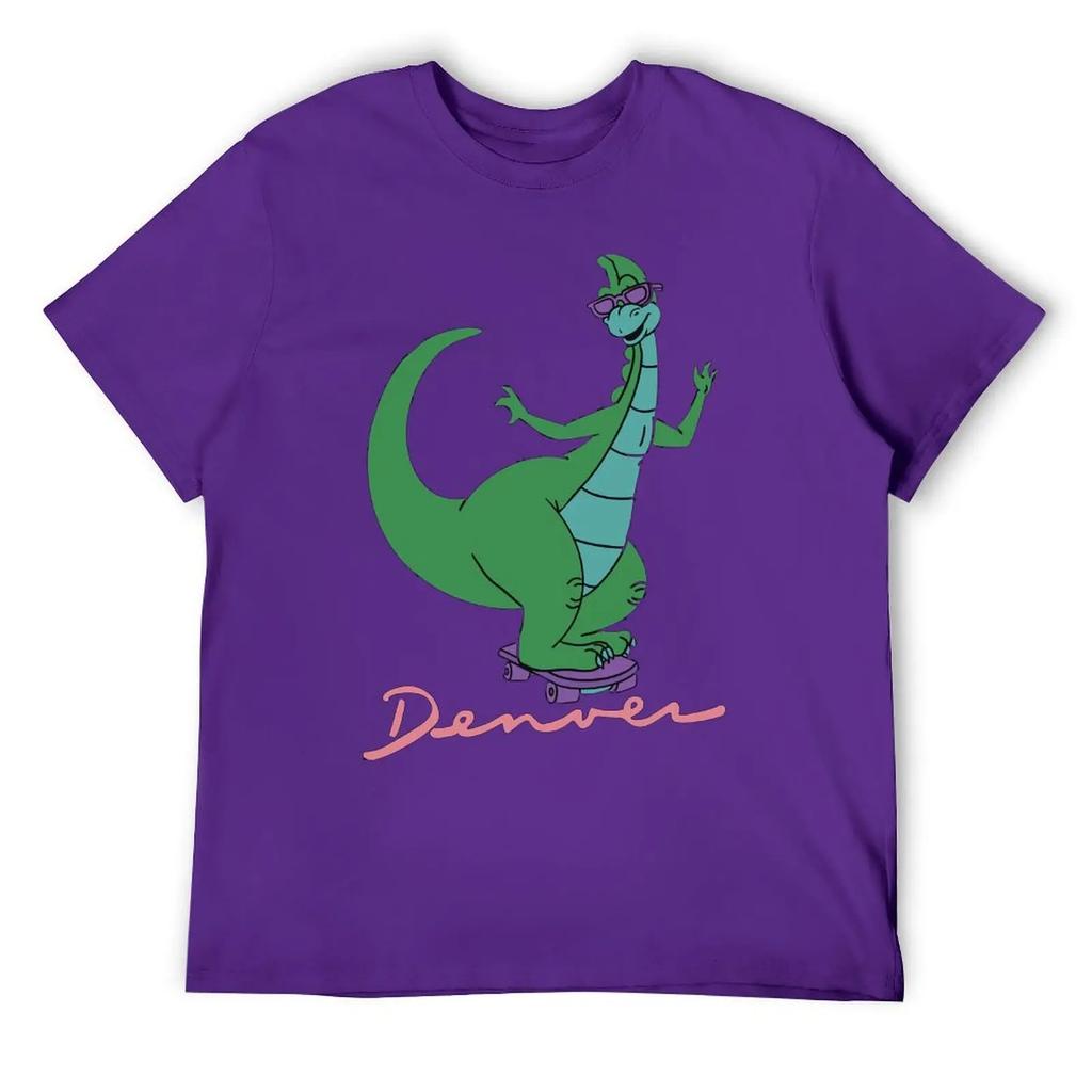 Denver The Last Dinosaur Mouse Pad For Sa T-shirt Harajuku Sport Top Tee Funny Graphic Travel Graphic USA Size