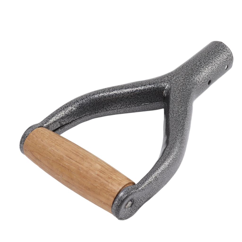 Shovel Handle Y Shaped 12.22in Inside Diameter Replacement Spade Handle with Wooden Grip for Garden Digging Raking Tool