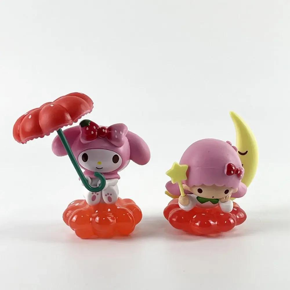 Sweet Strawberry Paradise  Cute Kitty Cinnamoroll Melody Action Figure Model Toy Doll  Girl Gift