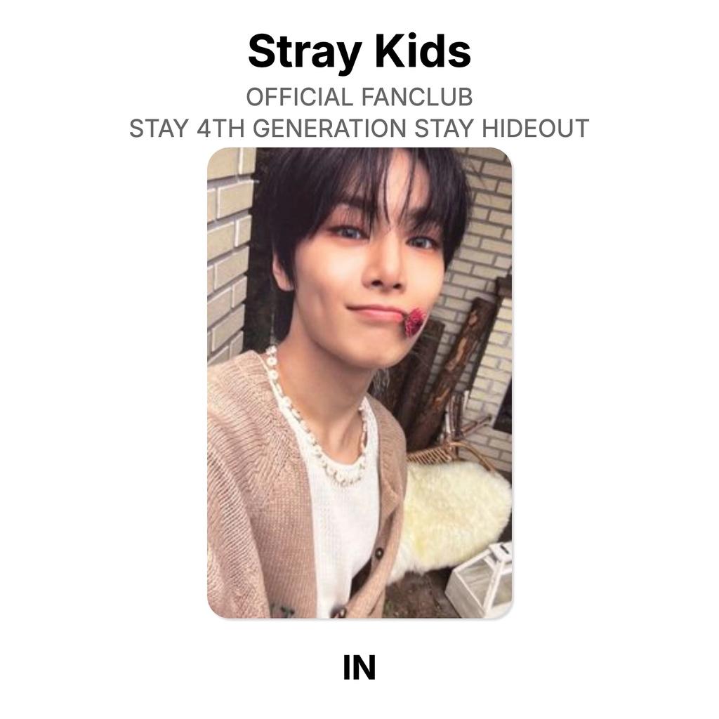 Stray Kids RESMİ FANCLUB STAY 4. NESİL STAY HIDEOUT Resmi Fotoğraf Kartı