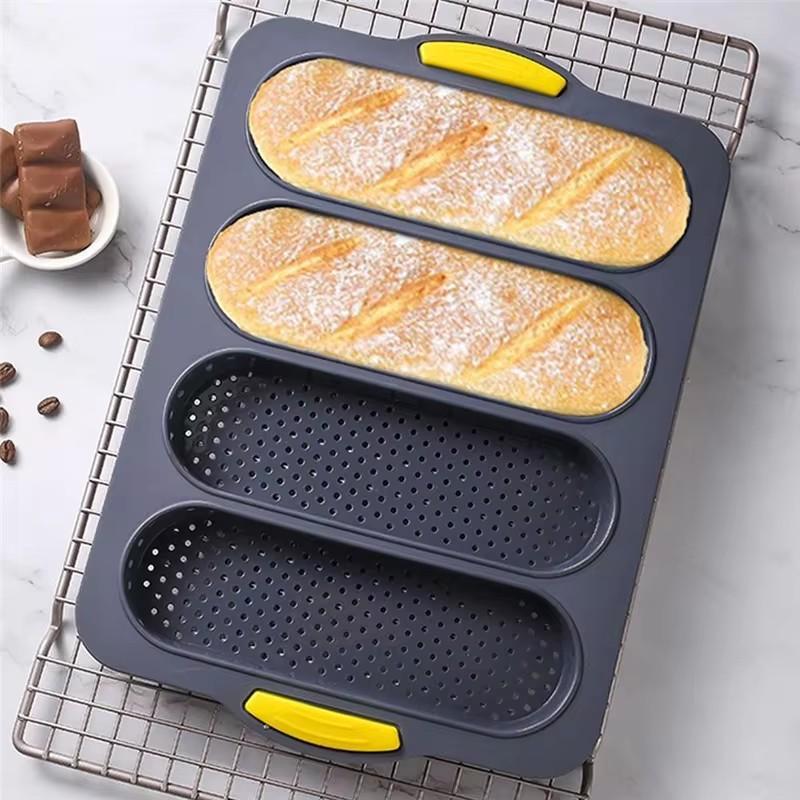 Large Silicone Baking Mold Restaurant Bread Food Mould Grade Baguette Bake Tray Non-stick Oven Tool Kitchen Bakeware Accessories