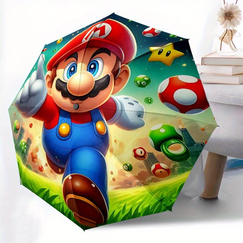 1pc Mario Mushroom Umbrella - Automatic Opening/Closing, Portable 3-Fold Design, Outdoor, for Fans, Travelers & Daily Use - Perfect Gift for Fest