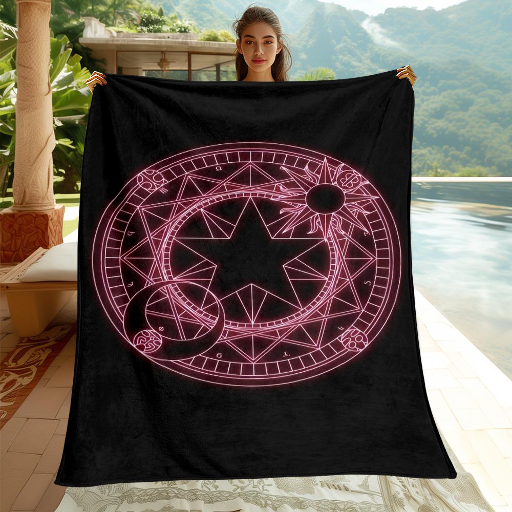 C-Cardcaptor Sakura Cute Cartoon Girl Print Blanket.Comfortable Flannel,Bedroom,Sofa,Bed,Chair,Gift,Picnics,Trips,Camp,Blankets.