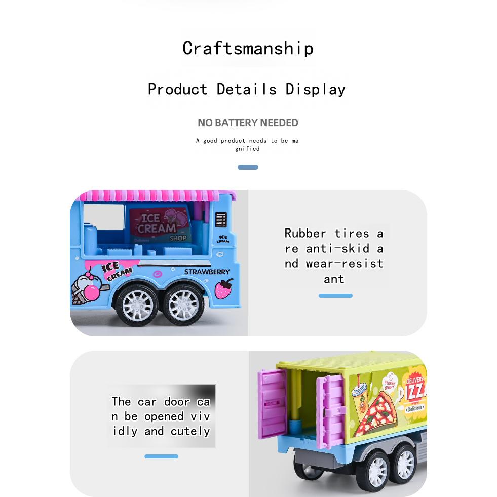 Modellino di Macchina Giocattolo a Inerzia - Macchina per Bambini per Ragazzi per Live Streaming, Design a Scatola del Gelato