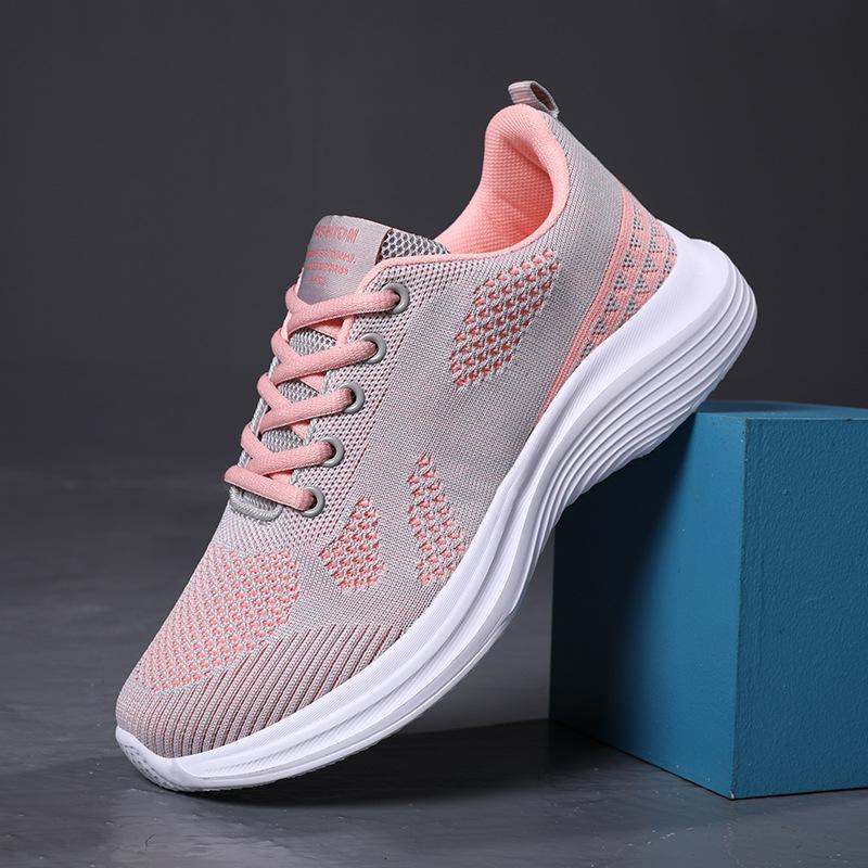 Brand Sports Shoes Women's Mesh Breathable Running Shoes Lightweight Shock Absorption High School Entrance Examination Physical Test Racing Training