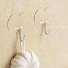 10pcs Heart Shape Transparent Hooks Non Punching Plastic Love Hangers Holder Self Adhesive Key Towel Multi-Purpose Hooks