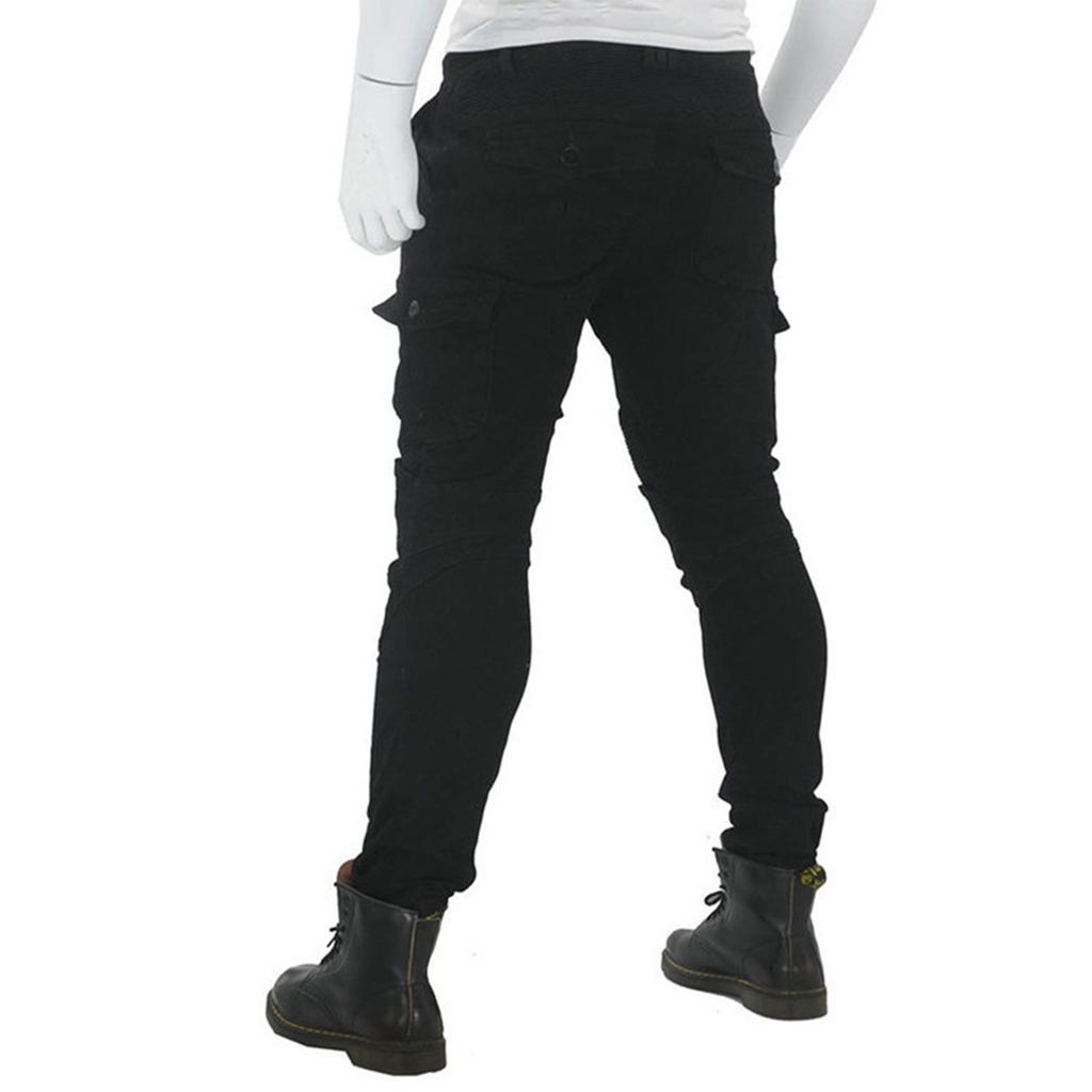 Men's Cycling Jeans Motorcycle Anti-Fall Breathable Wear-Resistant Four Seasons Overalls