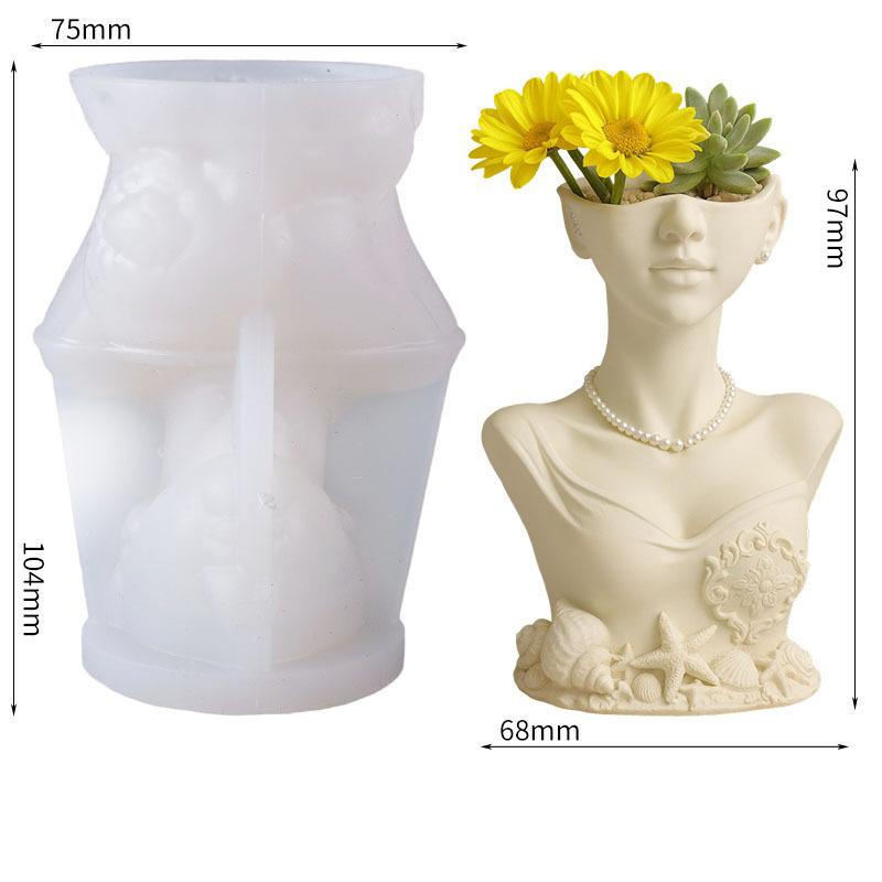 

Silicone Ornament Mold Eco Friendly Flowerpot Silicone Mold Aromatherapy Silicone Mold Temperature Resistant For Personalized белый