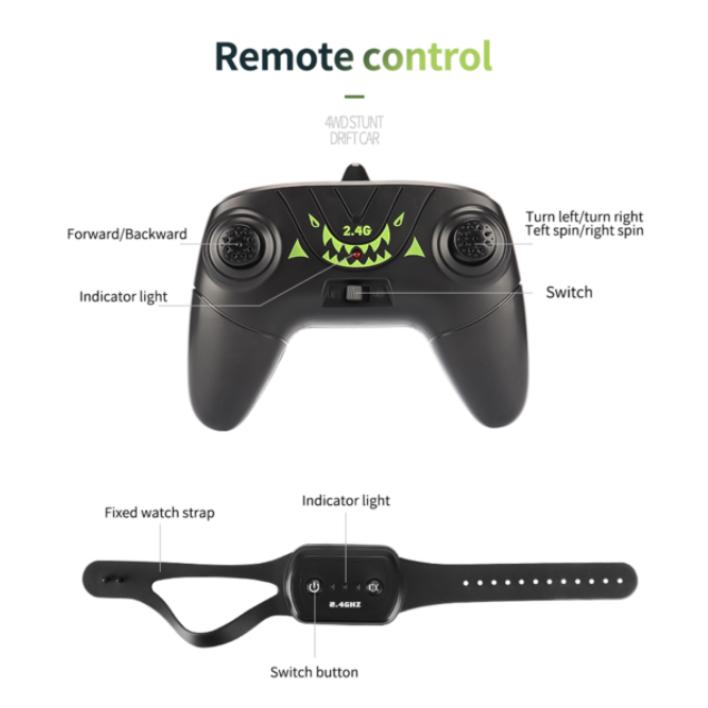 Remote Control Four-Wheel Double-Sided Stunt Vehicle Amphibious Vehicle 2.4G Multi-Function Boy Gesture Gravity Control