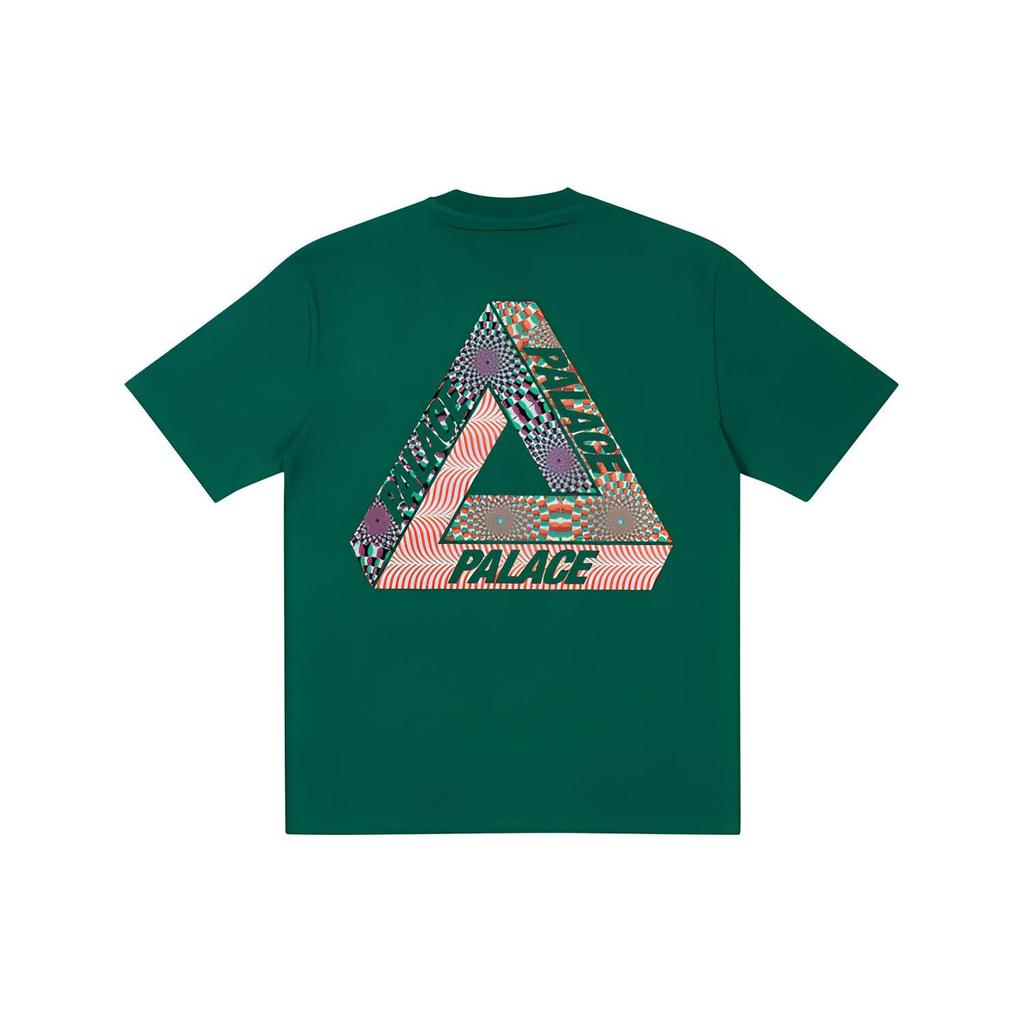 Palace Ultimo Series Triangle Logo Printed Round Neck Short Sleeve T-Shirt Unisex Tops P21TS244