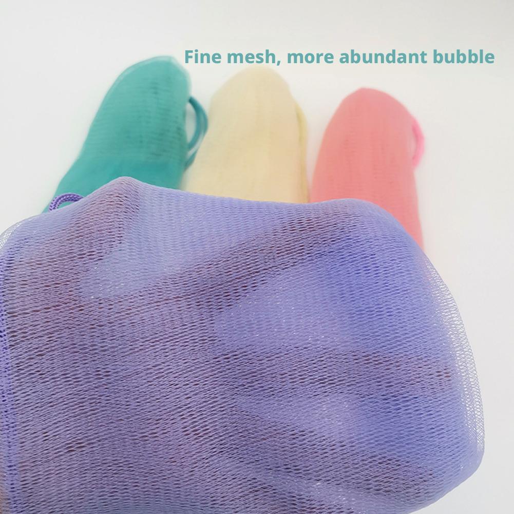 Multi-layer Bubble Mesh Soft Foaming Soap Bags Facial Cleanser Foam Bag Bubble Net Bag Bath Body Washing Household Cleaning Tool