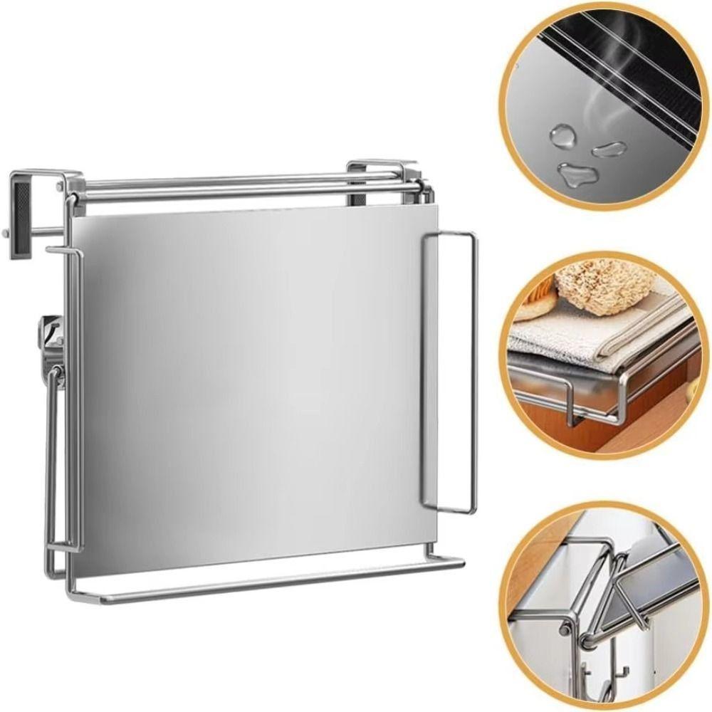 Stainless Steel Foldable Countertop Storage Rack Compact Design Cabinet Door Organizer  Home Pantry