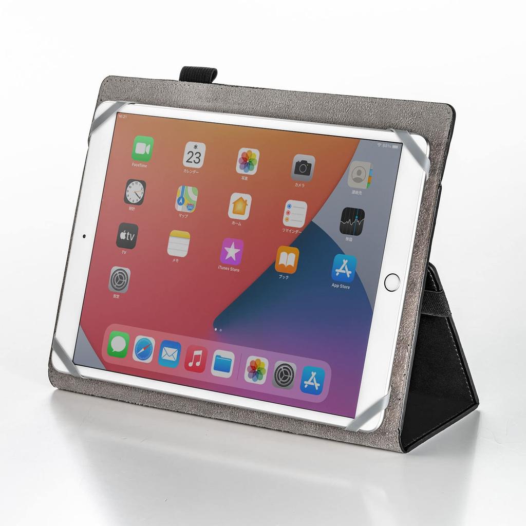 SANWA SUPPLY Universelle Tablet-Hülle (10 Zoll, Schlank) PDA-TABUH10BK