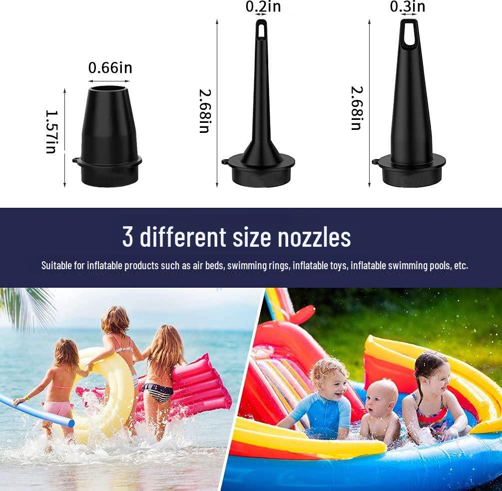 Przenośna elektryczna pompka do pompowania z oświetleniem do materacy powietrznych, kół do pływania i sof